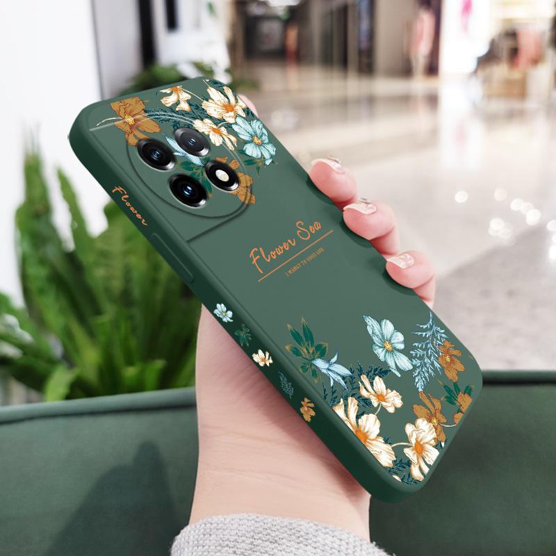 Flourishing Branches Phone Case For Oneplus 12 12R 11 11R 10 10R 10T 9R 9RT 9 8T 8 7 7T Pro 5G Liquid Silicone Cover