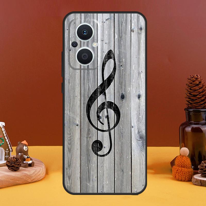 Treble Clef Music Note Case For OPPO Reno 8T 4Z 5Z 10 Pro 11 F 4 5 6 7 8 Lite OPPO Find X5 X6 Pro X2 X3 Lite Cover