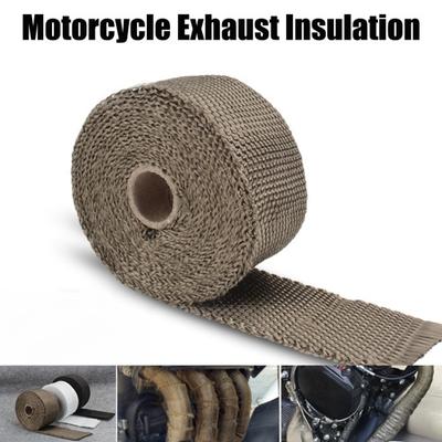 Auspuff-Hitzeschutzband Glasfaser Feuerfest Isolierung für Krümmer & Rohre Einfache Montage Schalldämpfer Hitzeschutzband für Motorrad Auto LKW