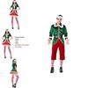 Luxuriöses Erwachsenen Weihnachts-Helfer-Elfen-Cosplay-Kostüm für festliche Partys