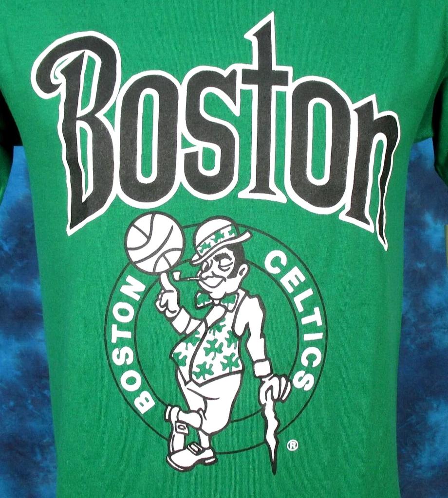 NWT Vintage 80er BOSTON CELTICS SWINGSTER T-Shirt KLEIN Basketball NBA Irisch NOS