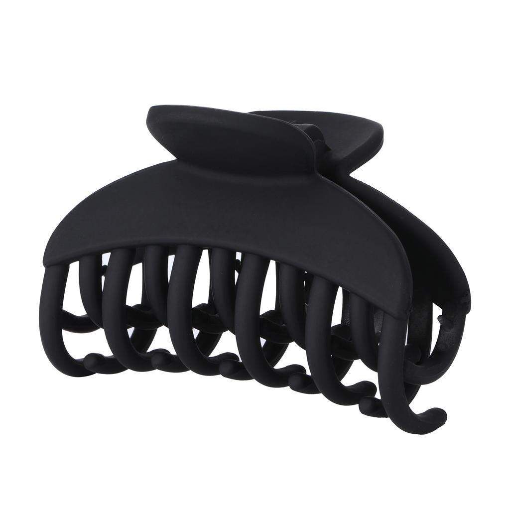 1pc hair clip with double teeth grip for women, simple matte ABS hair clip with small claws and headband decoration, hair clip