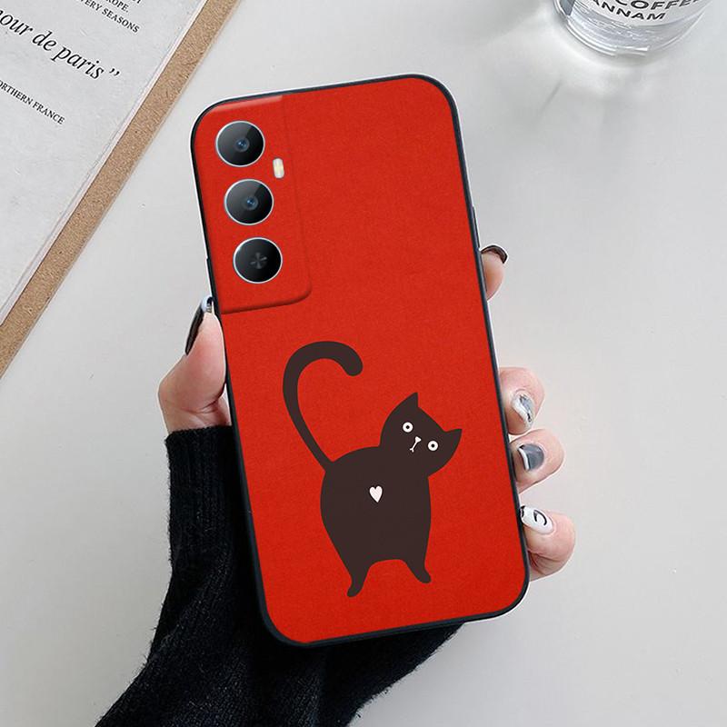 For Realme C65 Case C 65 Lovely Cartoon Flower Painted Soft Silicone Phone Cover For Realme C65 4G Funda Coque RealmeC65