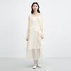 Le Tinte Light French Style Ruffle Trim Spaghetti Strap Dress