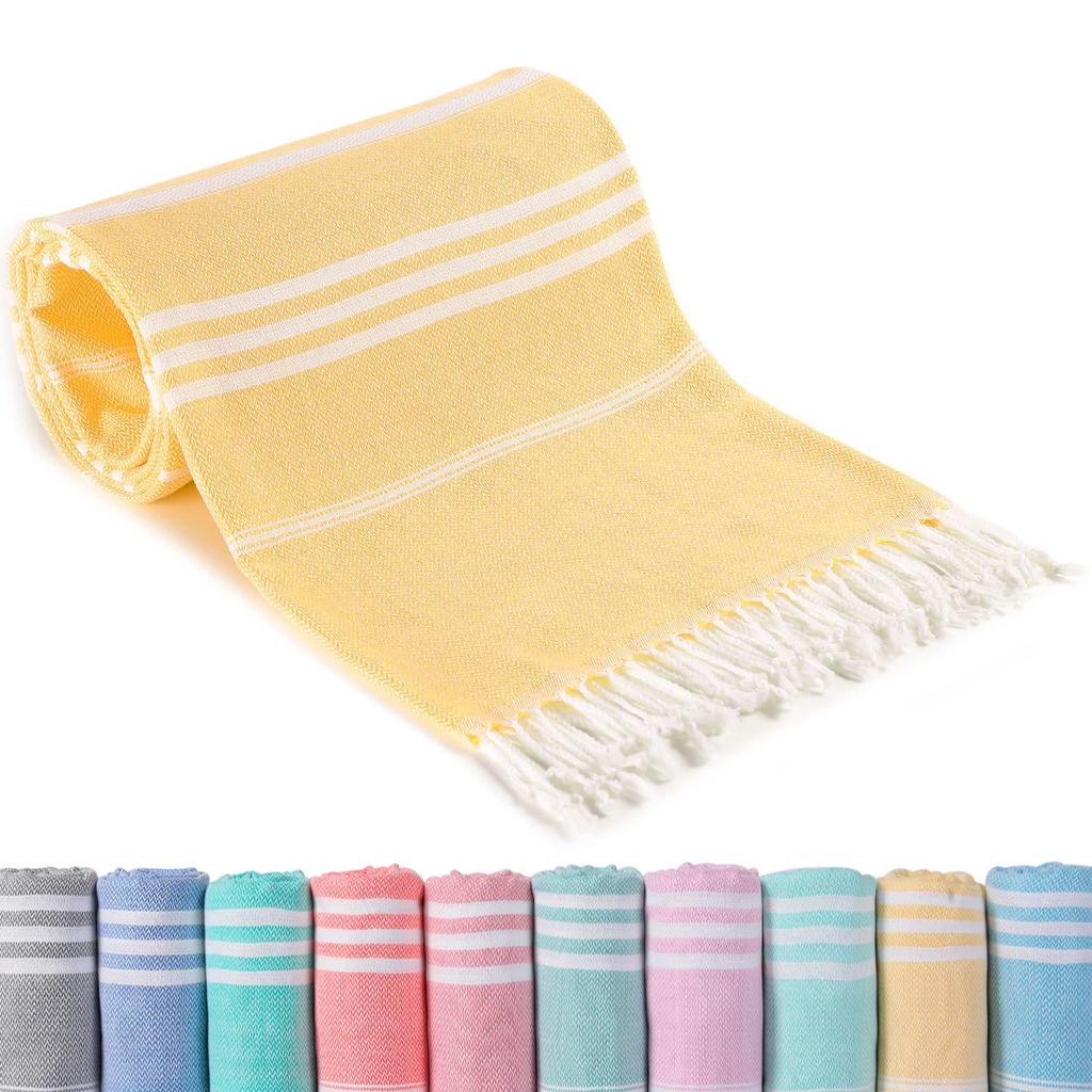 Extra-Large Sand-Free Turkish Beach Towel for Travel, Pool, and Bath