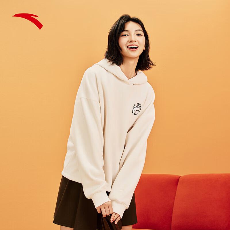 Anta Women's Fleece-Lined Hooded Pullover Sweatshirt