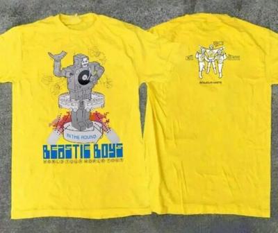Beastie Boys 1998 Wereldtournee Unisex Gele Kleur S-5XL shirt HH02691 Unisex T-shirt