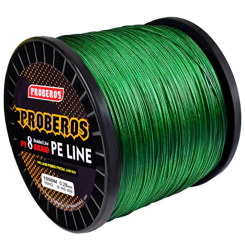 Geflochtene Angelschnur 8 Stränge 1000M PE Multifilament Angelschnur Glatter Karpfenfischerei Faden Linha De Pesca