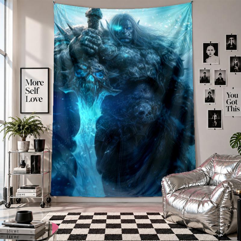 Wall TapestryWorld of Warcraft Art Hanging Cloth Decorative Background Cover for Room Decoration