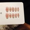 Gothic Red & Black Gradient Handmade Long False Nails