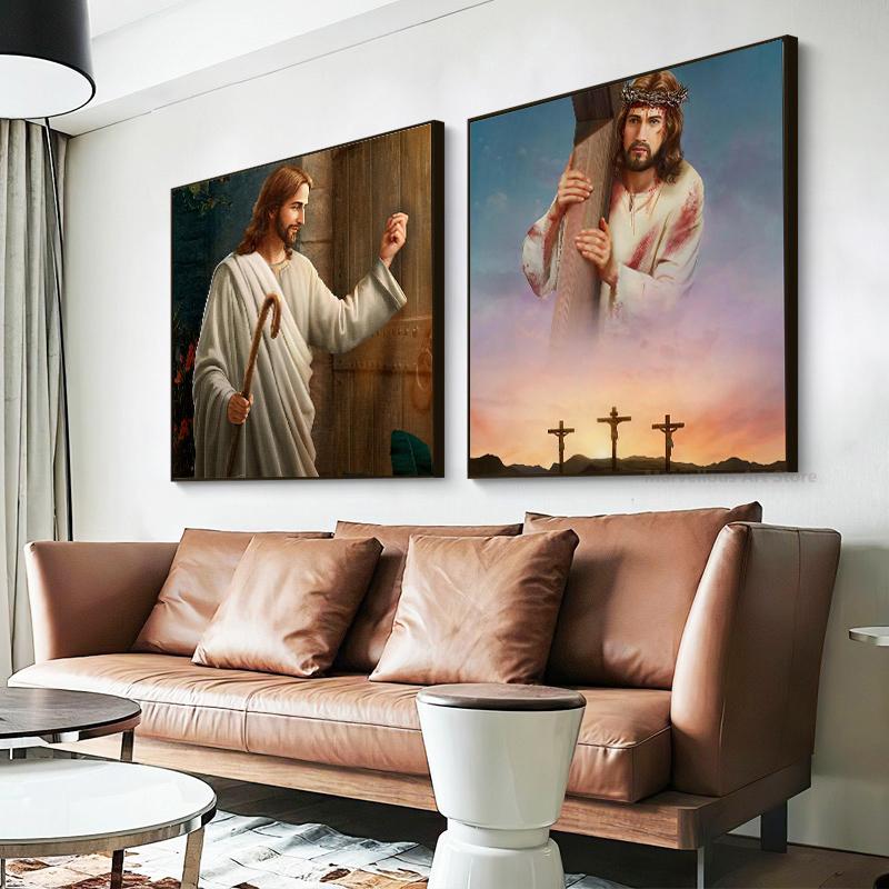 Gott Leinwand Malerei Christentum Jesus Poster und Drucke Moderne Wand Kunst Bilder für Schlafzimmer Wohnzimmer Hause Dekoration Geschenke