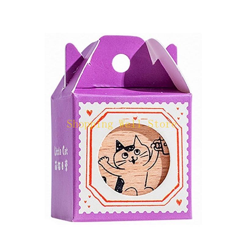 KX4B Cats Series Stamp Scrapbooking Decorative Stamp Rubber Stamp Animal Stamp for Crafts