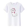 Cute Disney Marie Cat Cartoon Women Tees Summer Tops Aesthetic White Short Sleeve Girl T-Shirts Plus Size Clothing Mens Blouses