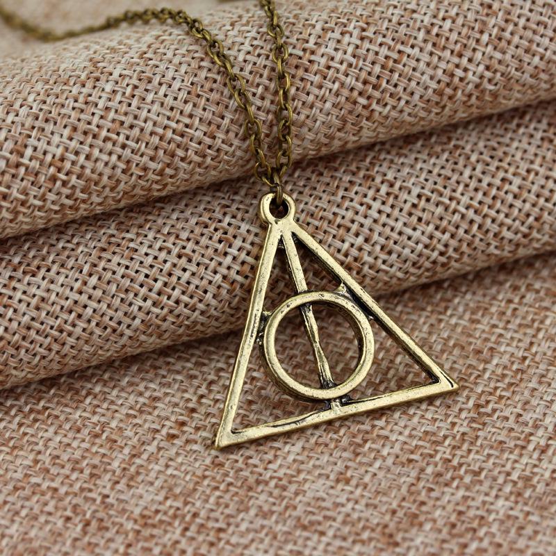 Resurrection Stone Hallow Necklace - Luna Lovegood Inspired Triangle Pendant