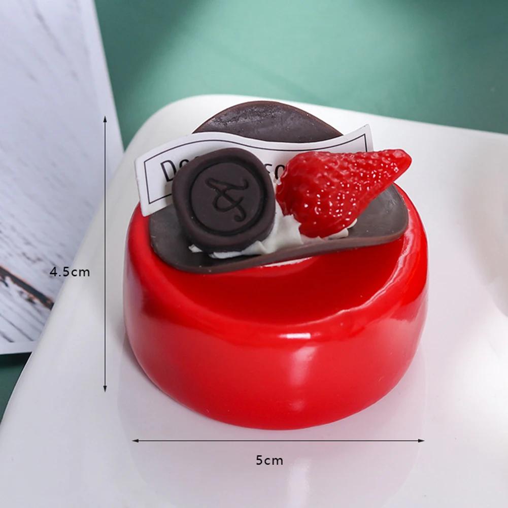 1PC Artificial Fruit Cake Biscuit Fake Food Decoration Photography Pro Food Simulation Cake Model Tea Table Decoration