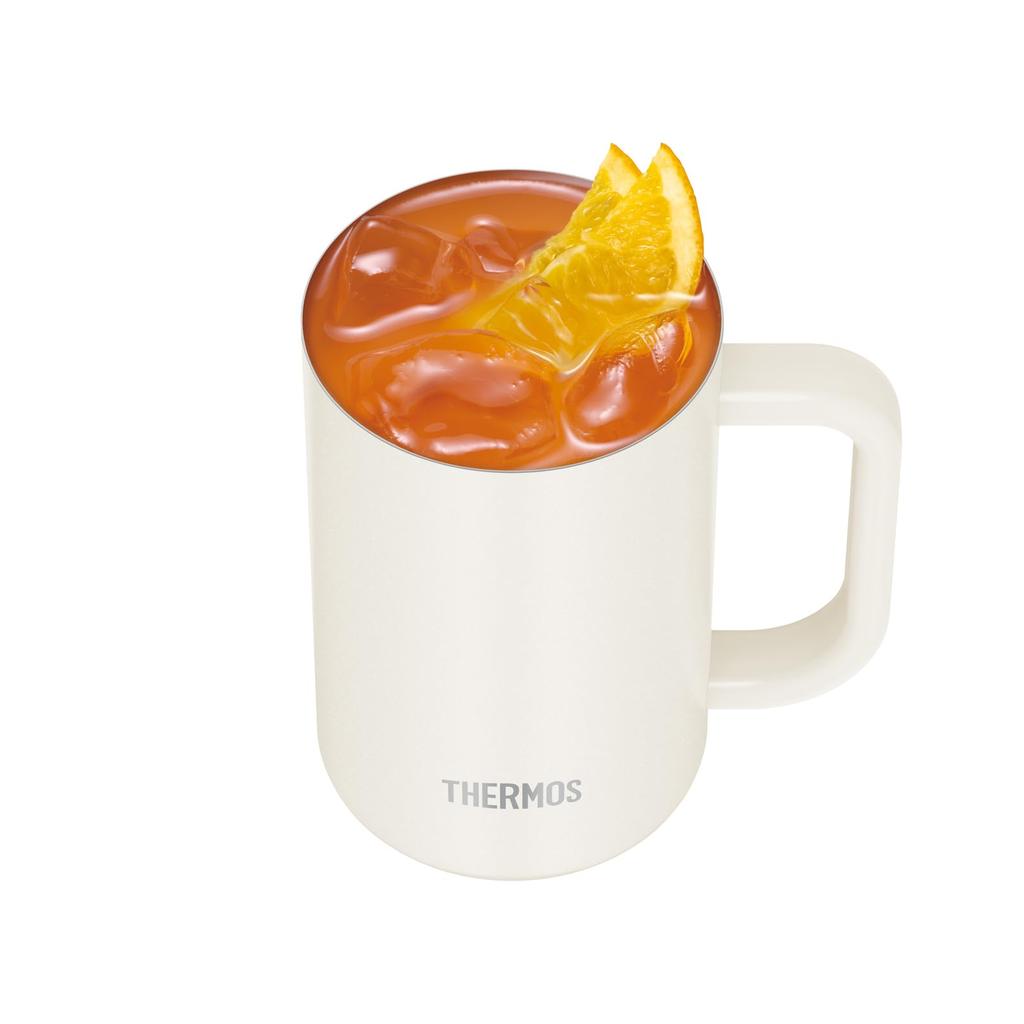 Thermos Vacuum Insulated Dishwasher Thermos Flask Keeps Drinks Hot or Beer WH Mug, 600ml, White, Safe, Design, Cold, Mug, JDK-602C