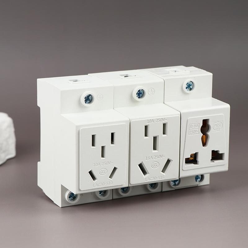 UK US EU FR IT Standard Modulare DIN-Schienensteckdose 10A 16A 25A 250V Industrielle Verteilerdose AC30 Steckdosen Adapter Verbinder