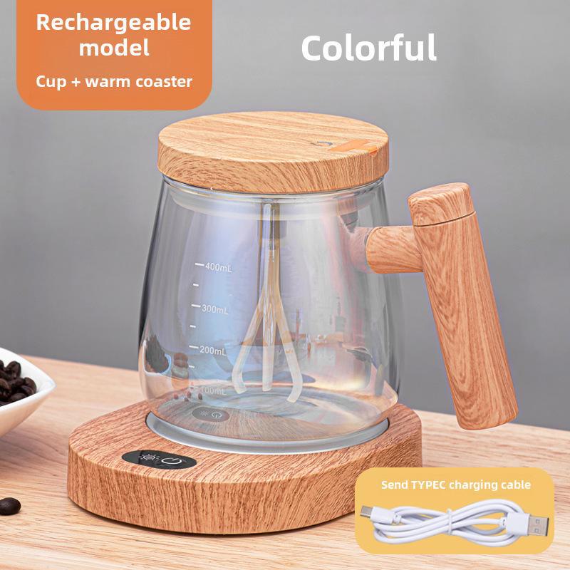 Hochwertiger Ahorn Elektrischer Rührbecher - Vollautomatische Kaffeetasse