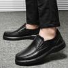 Men Casual Loafers Comfortable Lightweigh Walking Footwear  Breathable Slip On Male Leather Shoes