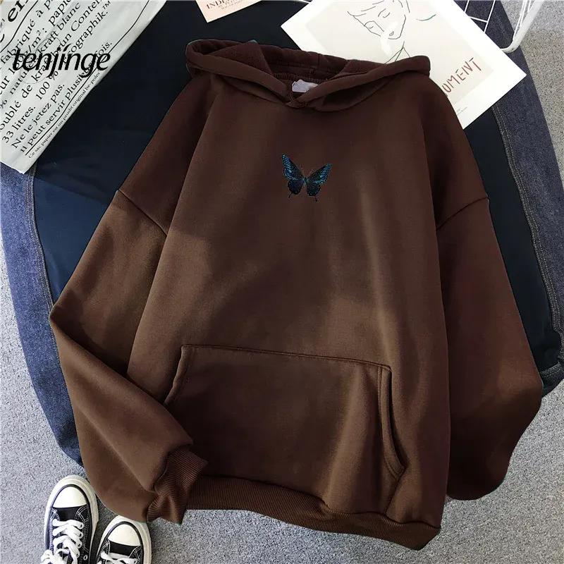 Hot Selling Winter New Hooded Sweatshirt with Sweet and Simple Printed Korean Style Fresh Streetwear Women's Hooded Sweatshirt