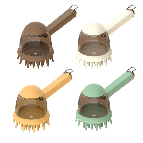 Pet Bath Brush with Shampoo Dispenser Dog Shower Brush Gentle Massage Pet Brush for Dogs And Cats Bath Shower Tool