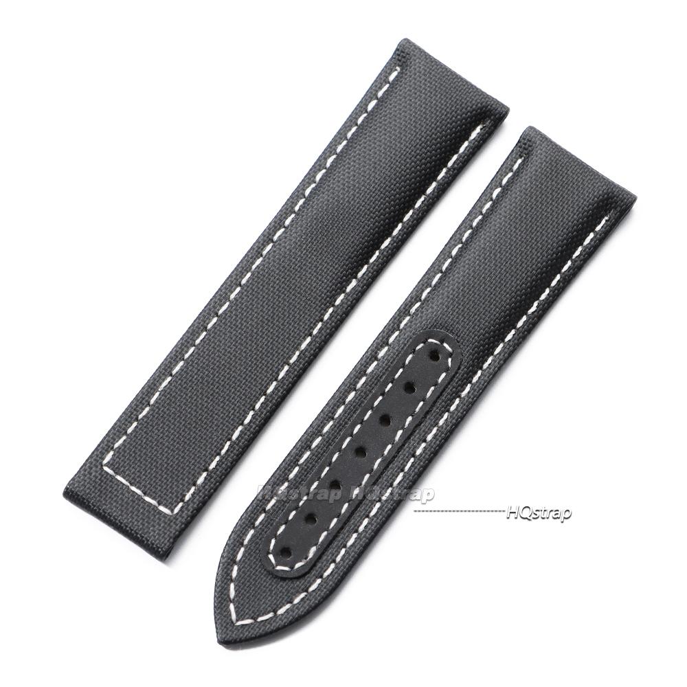 For Omega Sailcloth Nylon Watch Band 20mm 22mm Waterproof Sailcloth Strap Black Blue Men Sport Bracelet Folding Buckle Wristband