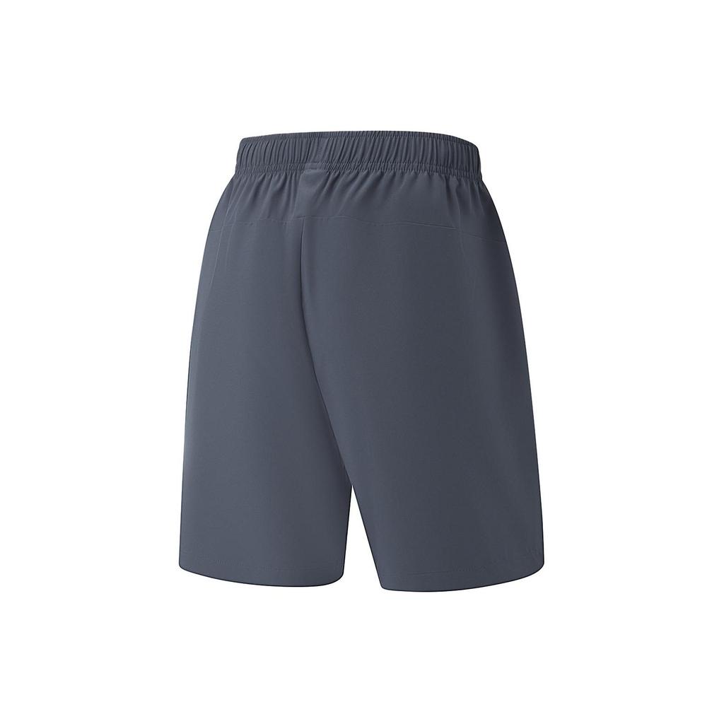 Li Ning Fitness Series Solid Color Mid Waist Loose Straight Leg Sports Shorts Men Shorts Cold-Sand-Black AKSU785-3