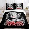 Marilyn Monroe Duvet Cover Soft Bedding Set with Pillowcases for Teens Single Double Queen King Size