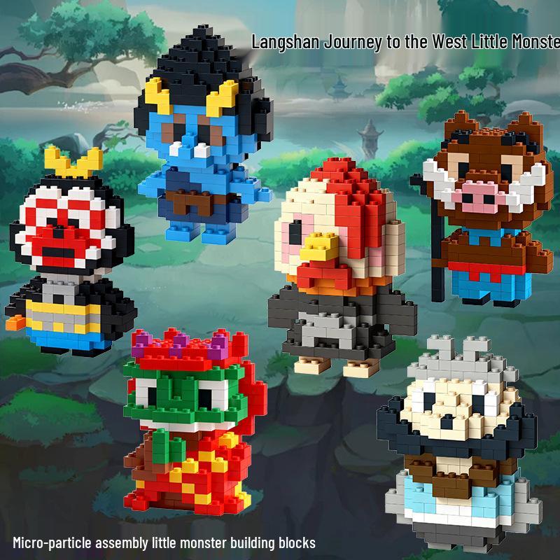 Journey to the West Mini Monster Building Blocks: Educational Assembly Toy, Eco-Friendly PP Material