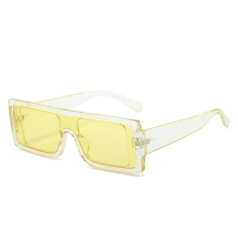 2023 Colorful INS Large-Frame One-Piece Sunglasses for Women - European & American Style