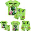 Minecraft Digital Print Kids Cartoon Pajama Set With Soft Fabric For Boys And Girls