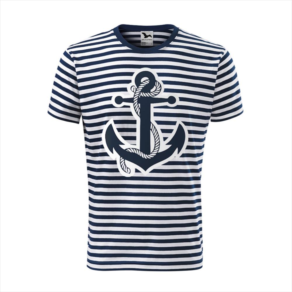 Simple Fashion Anchor Striped T Shirts For Men Summer Trendy Streetwear 3D Printed T-shirts Cool Streetwear Hip Hop Tees Tops