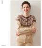Women's Fair Isle Cashmere Button-Up Cardigan - Round Neck, Loose Fit, Thick, Autumn/Winter Style.