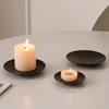 Nordic Romantic Candle Tray: Simple Iron Art Tabletop Ornament Holder