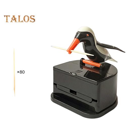 Bird Toothpick Dispenser Press Woodpecker Toothpick Holder Portable Home Office Restaurant Desktop Automatic Toothpick Organizer Container