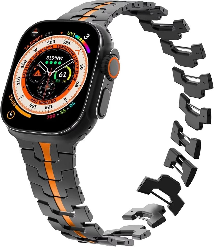 Nerezový řemínek+pouzdro pro Apple Watch Ultra 2 49mm Series 10 46mm Luxusní pánský řemínek pro IWatch 9 8 7 6 5 4 se 45mm 44 Correa