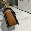 New High-end Messenger Bag Retro Simple Bamboo Bag Leather Fashion Saddle Bag Wide Shoulder Strap Single Shoulder Handbag