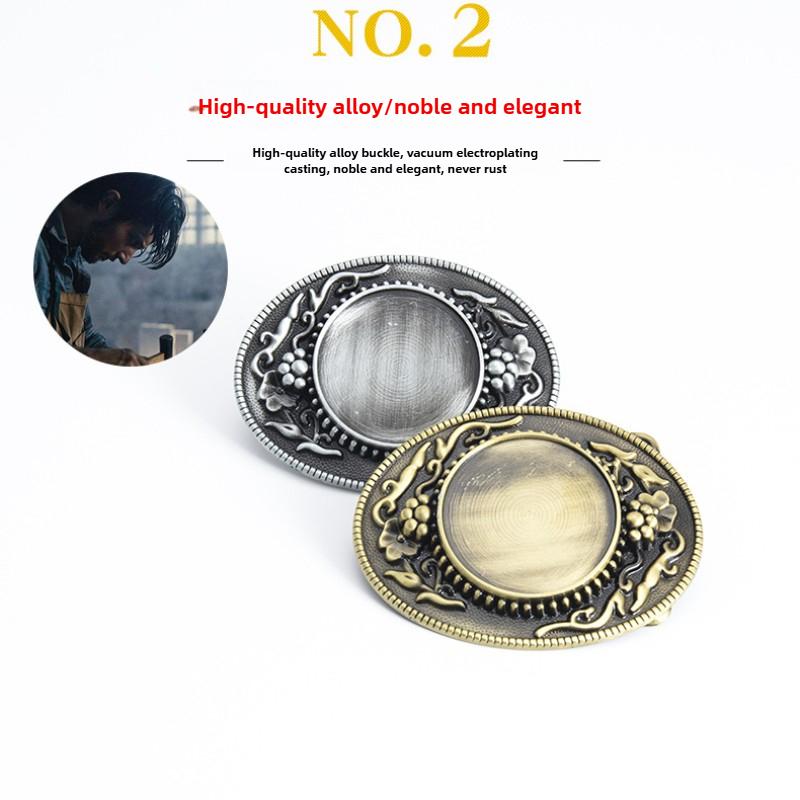 Cinto de Couro de Vaca com Pequeno Padrão de Placa Leve Cinto de Designer Calças Casuais Masculinas com Decorações Góticas