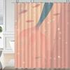 Mermaid & Fish Tail Shower Curtain - Artistic Design, Waterproof Polyester, Includes 12 Hooks, All-Season Use, Bathroom Decor