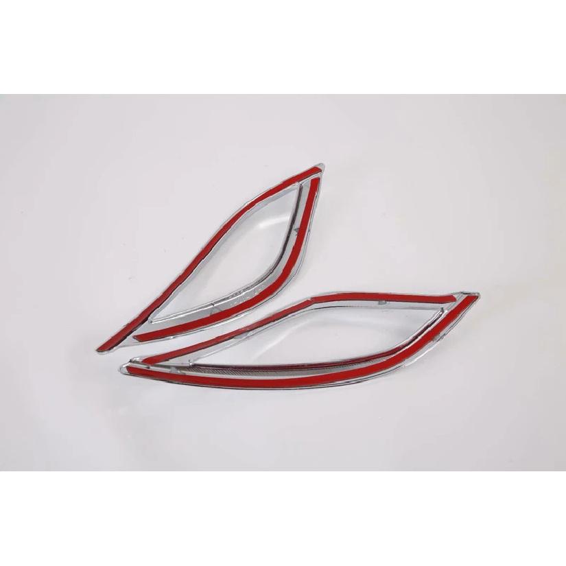 For Toyata Prius PHV XW50   Car Accessories ABS Chrome Rear Reflector Fog Light Lamp Cover Trim Bezel Frame Styling