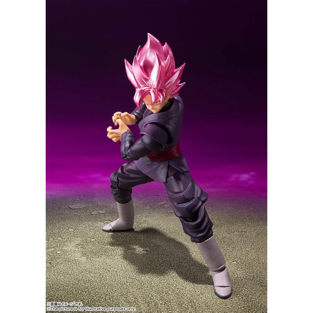 TAMASHII NATIONS S.H.Figuarts Dragon Ball Super Goku Black - Super Saiyan Rosé - (Rerelease Edition) Approximately 140mm PVC & ABS Painted Movable Fig