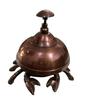Victorian Brass Crab Bell: Ornate Hotel Desk Bell