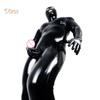 Lollipops Sexy Men Long Sleeve Faux Leather Full Bodysuit Clubwear Costume for Role Play