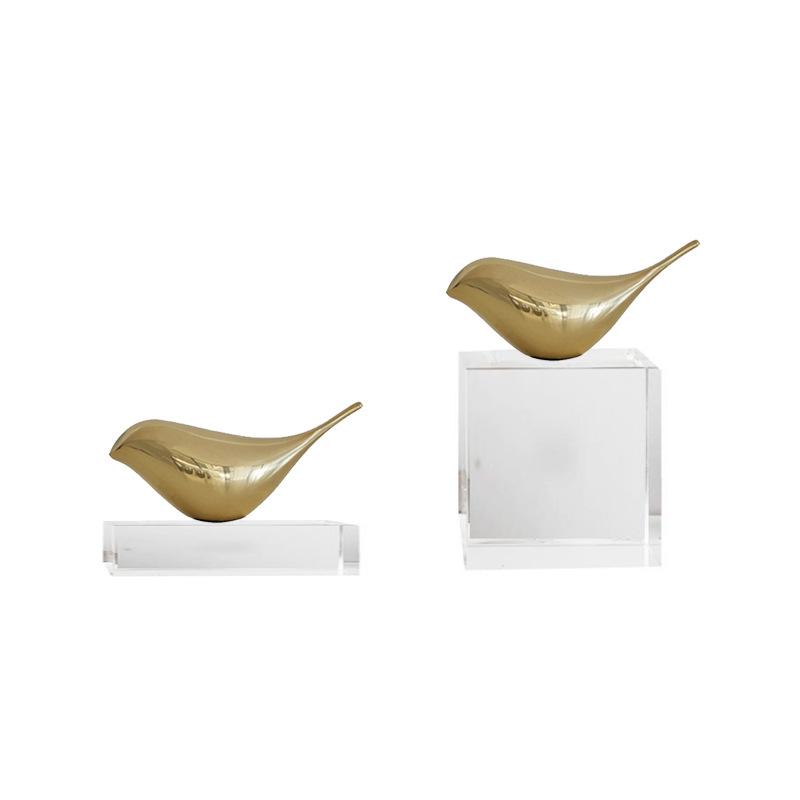 New Chinese and American Bird Ornaments, Handicraft Decoration, Marble Base, Home Modern Model Room, Nordic Accessories