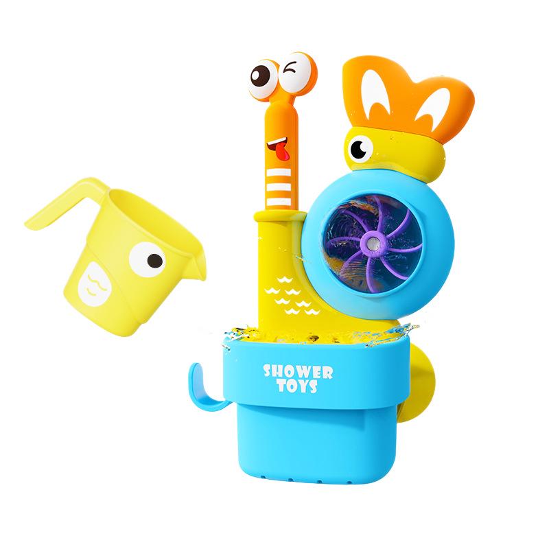 Telescopic Snail Spin-and-Play Water Sprinkler Baby Bath Toy