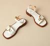 Fashion 2025 Retro Fashion Sandals Women's Summer Thin Open-toed Buckle Low-heeled Shoes Fashion Metal button Women Rubber Sandlias