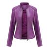 Faux Leather Jacket Women Spring Autumn Women's Moto Biker Jacket Red Black Coat Outerwear