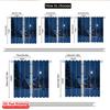 2pcs 2D flat printing Merry Christmas Popular Window Curtains Winter Night Cozy House Fabric Without Electricity Family Party
