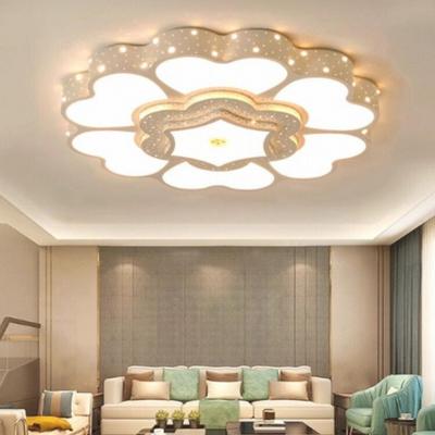 Simple Modern Circular Hall Lamp, Large-sized Flower LED Ceiling Light Fixture