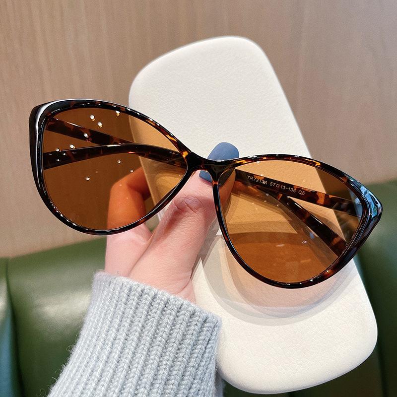 Retro Cat Eyes Ultra Light Sunglasses Trendy Personalized Women Sunglasses Uv Resistant Travel Outdoor Sunglasses